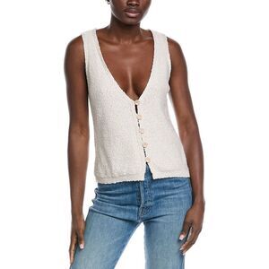 Autumn Cashmere Womens  Knit Vest, Tan